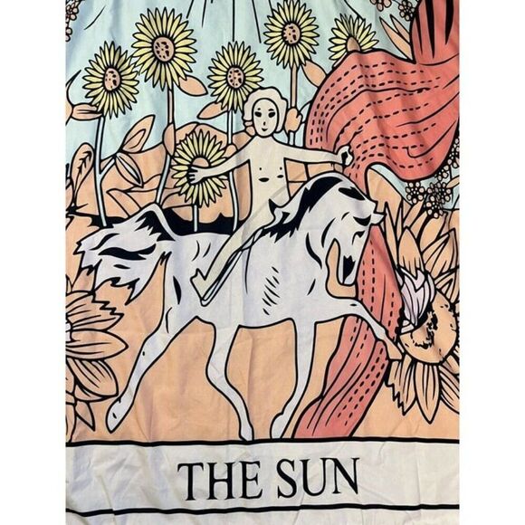 THE SUN Vintage Tarot XIX Tapestry 39” X 60” Wall Hanging Boho Home Decor NWOT - Picture 2 of 6